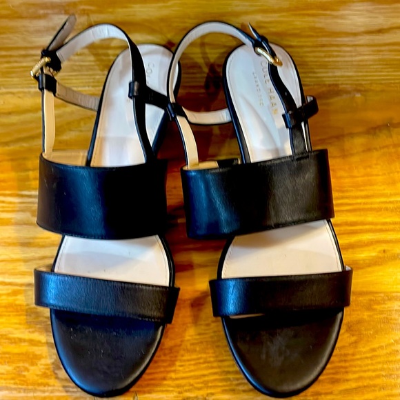 Cole Haan Black Leather Sandals - Picture 3 of 3